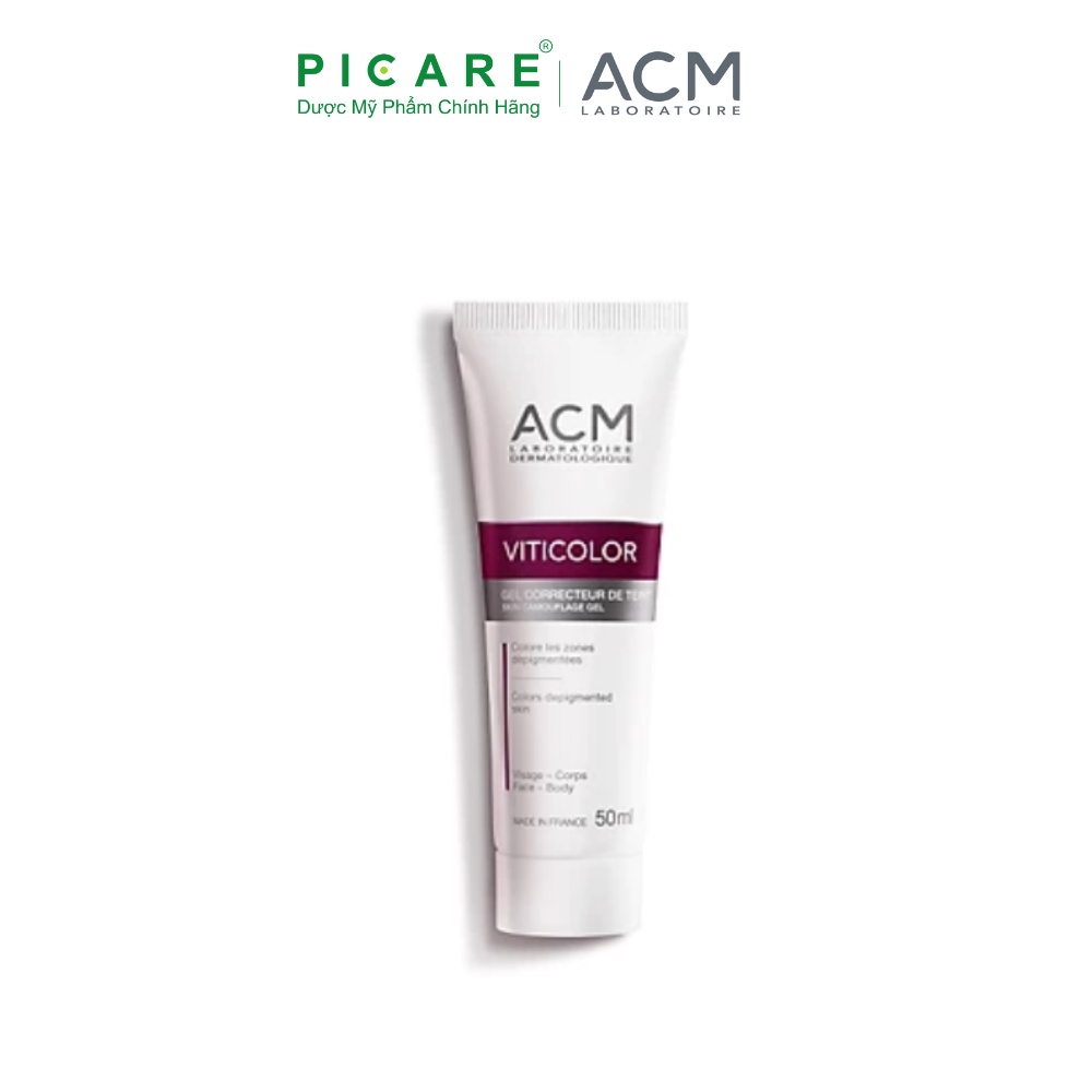 Gel che khuyết điểm chàm, bạch biến ACM Viticolor Skin Camouflage Gel 50ml
