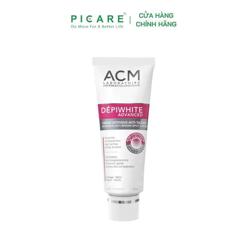Kem dưỡng làm mờ và giảm đốm nâu tàn nhang ACM Depiwhite Advanced Intensive Anti Brown Spot Cream 40ml