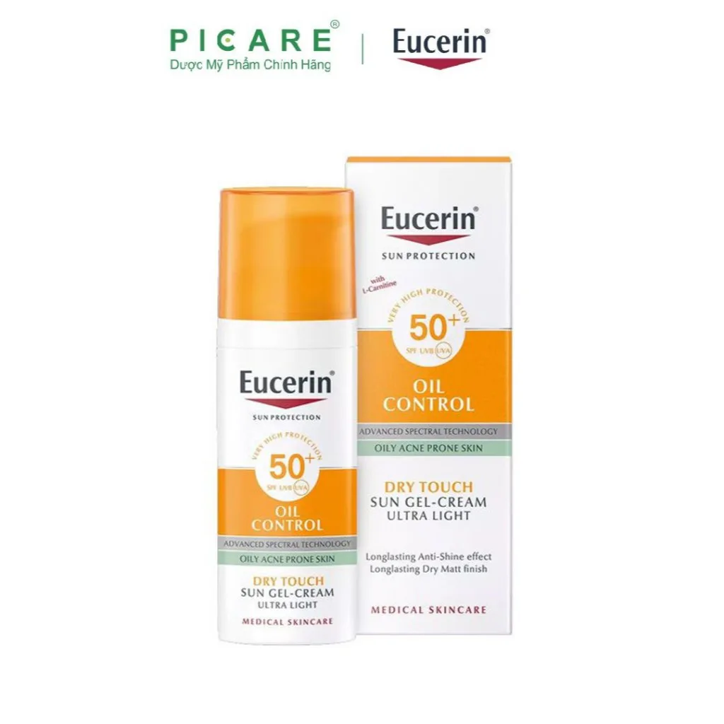 Kem chống nắng kiềm dầu ngừa mụn Eucerin Sun Oil Control Dry Touch SPF50+ 50ml - 69767
