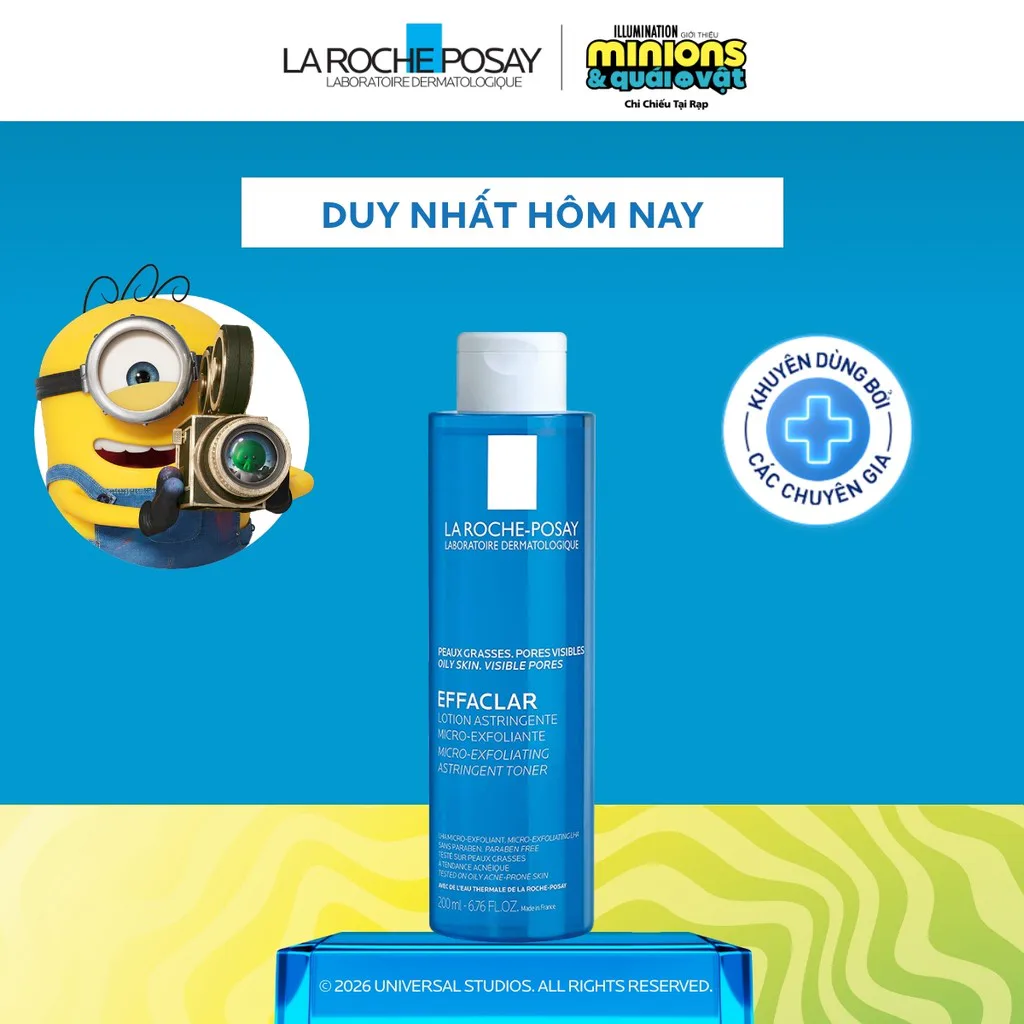 Nước cân bằng (toner) giàu khoáng dành cho da dầu La Roche-Posay Effaclar Astringent Lotion 200ml