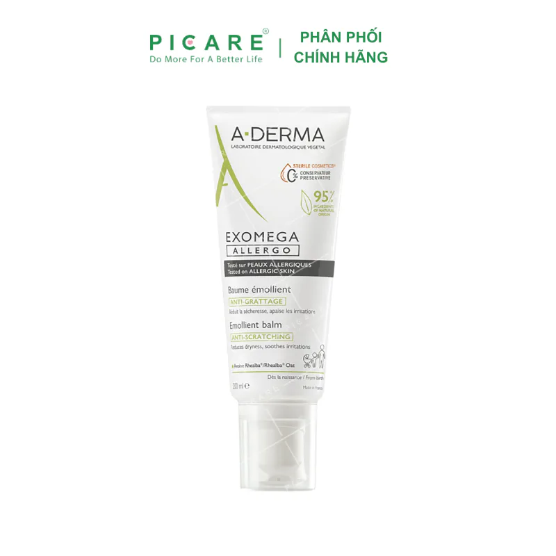 A-Derma Kem Dưỡng Ẩm Cho Viêm Da Cơ Địa & Da Khô Ngứa A-Derma Exomega Control Emollient Cream 200ml