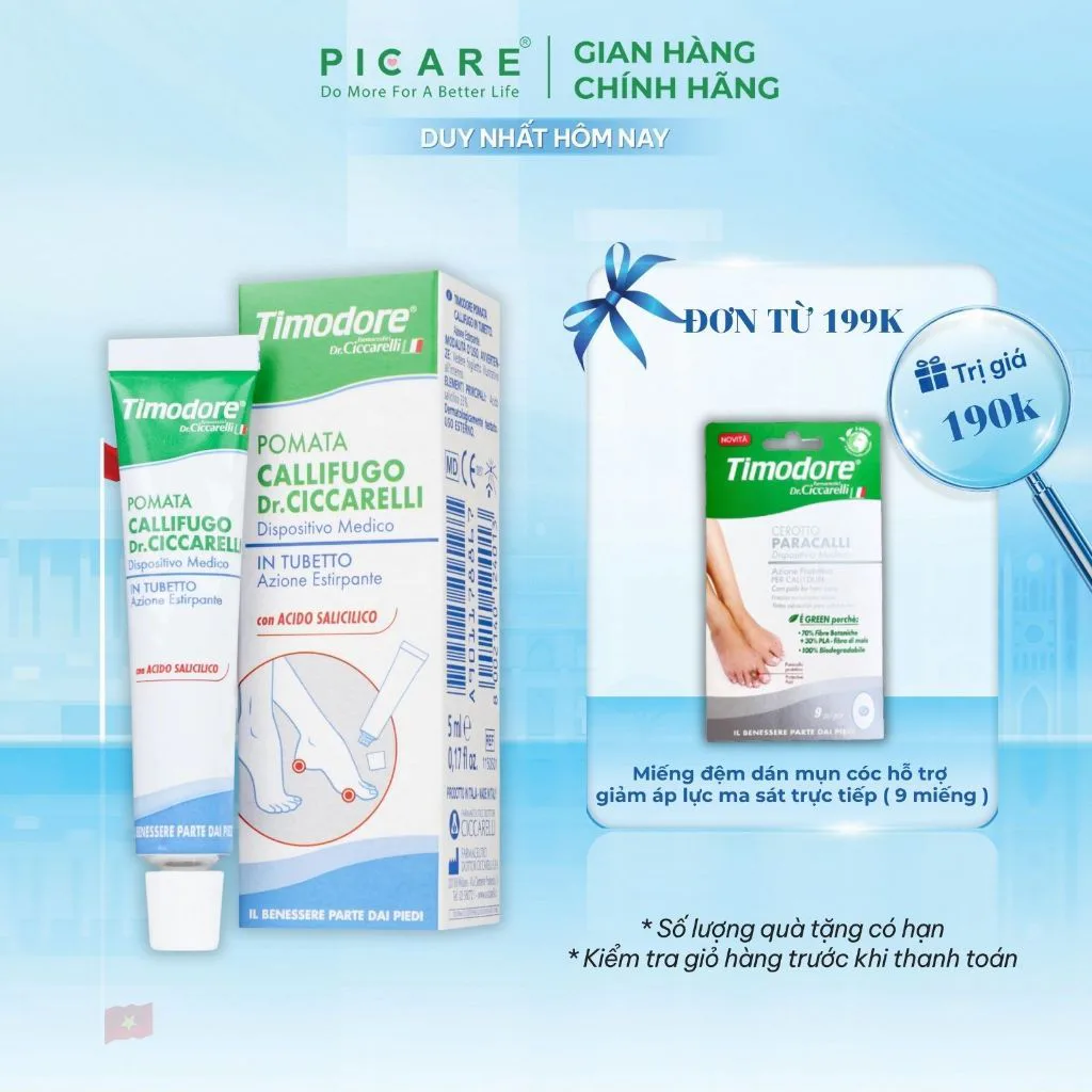 Kem bôi loại bỏ vết chai, mụn cóc Timodore - 5ml