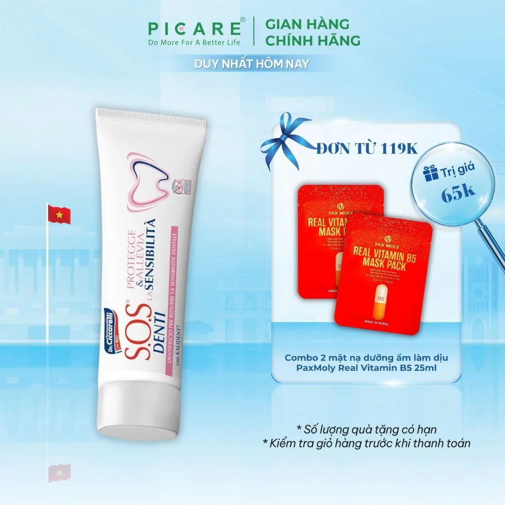 Kem đánh răng giảm ê buốt S.O.S Denti Sensitivity Toothpaste - 75g