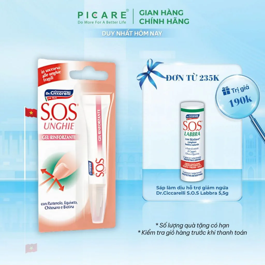 Serum hỗ trợ phục hồi móng hư tổn S.O.S UNGHIE Nail Strengthener 10ml